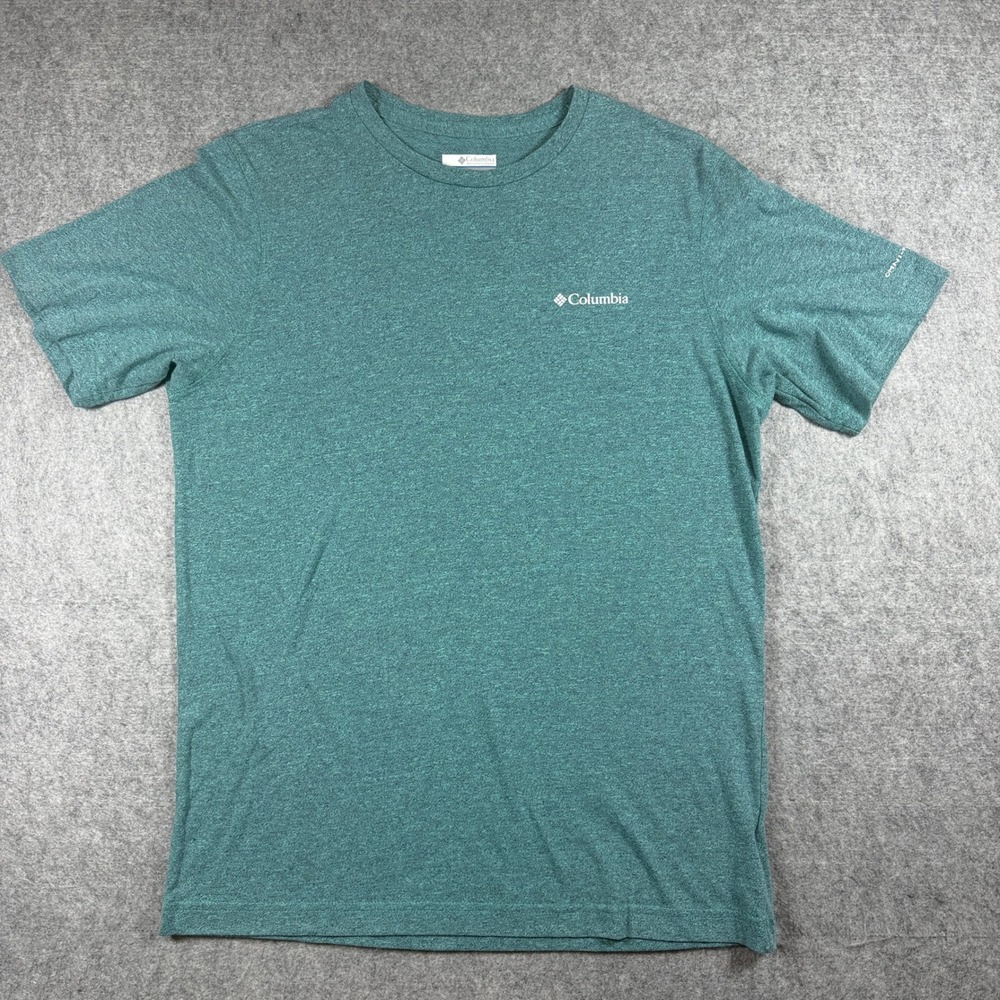 Columbia Mens Omni Wick T Shirt Small Heather Green Performance Activewear Tee